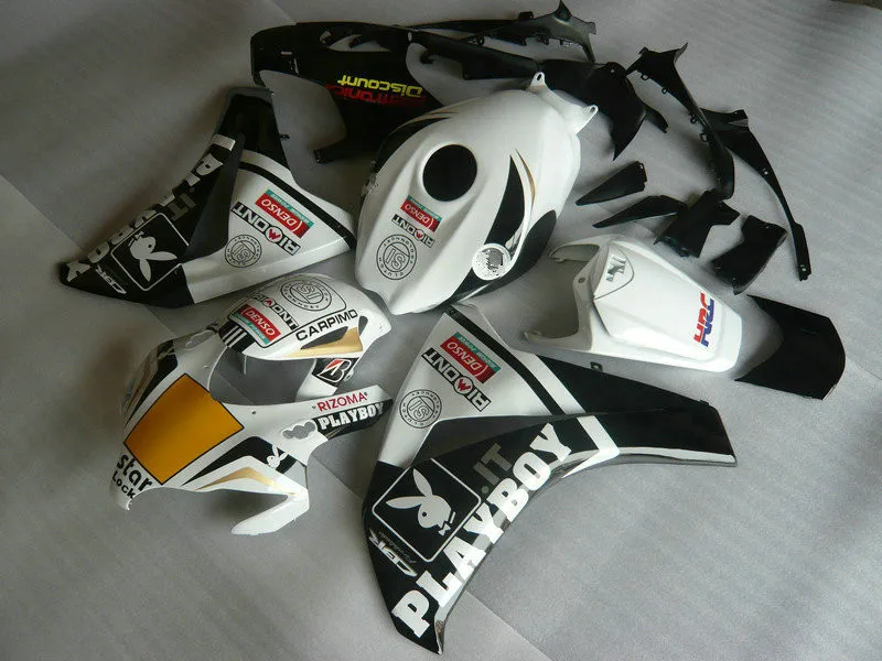 Набор обтекателей для HONDA CBR1000RR 08 09 10 11 CBR 1000RR 2008 2009 2011 ABS белый черный набор +