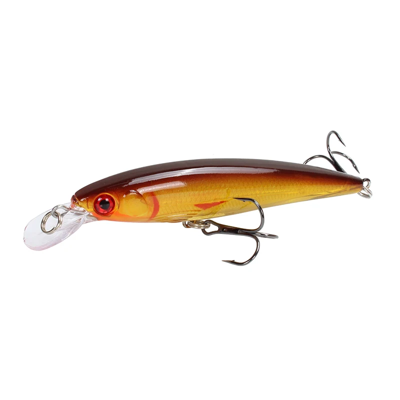 Amlucas Minnow Fishing Lure Laser Hard Bait 11cm 13.5g Floating Fishing Wobblers Crankbait 3D Eyes Swimbait Peche Fishing Tackle - Цвет: F