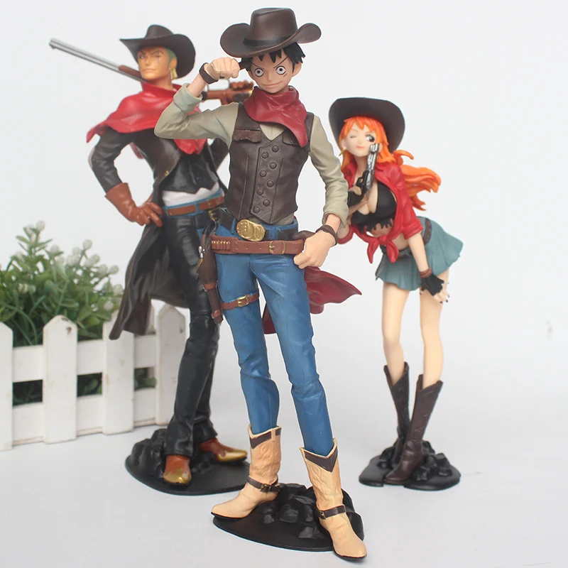 Аниме one piece Обезьяна D Luffy Статуэтка из ПВХ луффи нами Zoro TCWJ ковбойский стиль Ver.