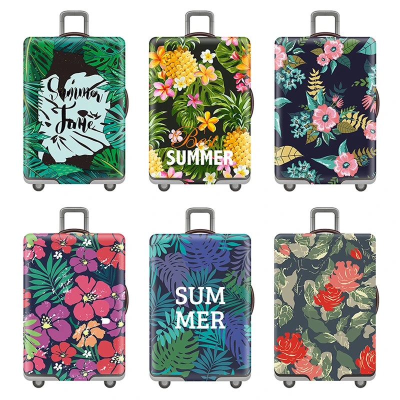 Аксессуары для путешествий, чемодана Защитная крышка чемодан багажа пыли покрытие багажника набор Сгущает эластичность яркая Цветочная