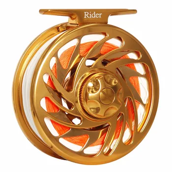 

Super Strong Fly Reel Combo 3/4 5/6 7/8 9/10 WT CNC Machined T6061 Aluminum Large Arbor Gold Color Fishing Reel Combo Fly Fish