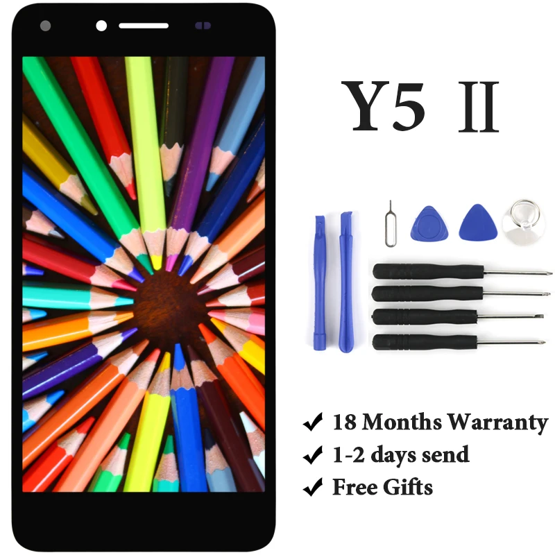 

5' For Y5 II LCD Display Assembly Replacement With Touch Screen For Y5 II LCD With Tools