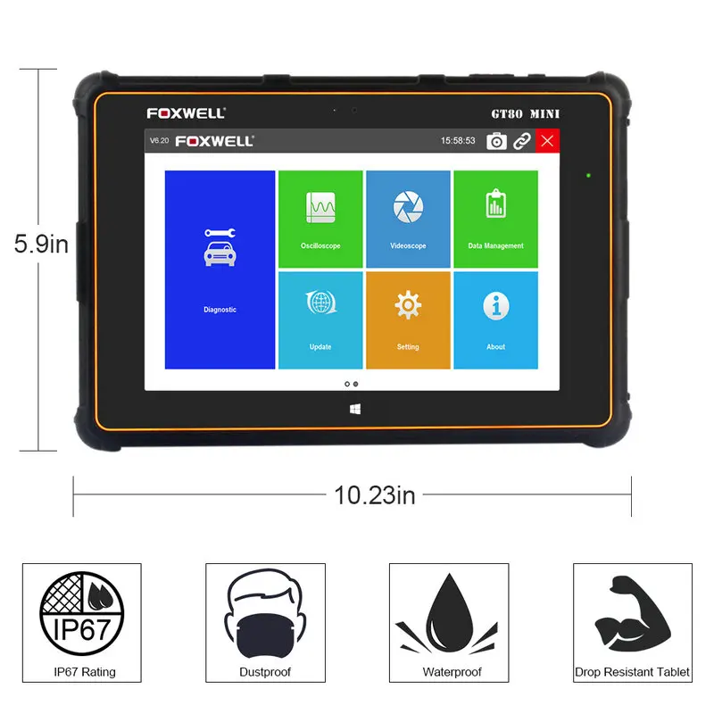 FOXWELL GT80 мини OBD2 инструмент диагностики код читателя для ABS SRS EPB IMMO DPF SAS TMPS сброса ODB2