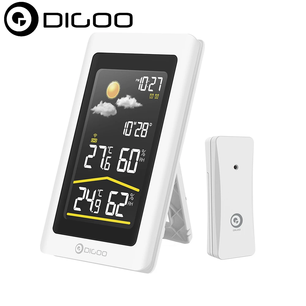 Digoo DG-TH11300 метеостанции Открытый HD гигрометр термометр цифровой Прогноз Сенсор влажность Температура Сенсор часы