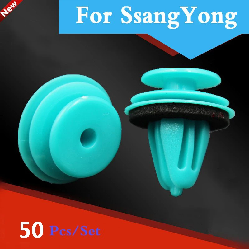 

50x Shockproof Solid Car Door Trim Panel Rivets Fastener For Ssangyong Nomad Rexton Tivoli Chairman Korando Musso Kyron Actyon