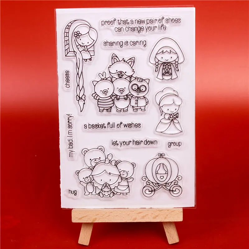 

Long hair girl Transparent Clear Stamps for DIY Scrapbooking/Card Making/Kids Christmas Fun Decoration Supplies Stempel