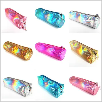 

Laser Pu Cute School Supplies Pencil Case Kawaii School Cosmetic Bag for Women Office Supplies Escolar School Stationeries