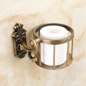 

European style antique antique toilet paper rack, toilet wall hanging with thick toilet paper shelves, bathroom hangers.