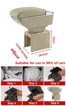 

For Ford focus 3 armrest box central Store content focus mk3 armres box with cup holder ashtray with USB interface Generic model