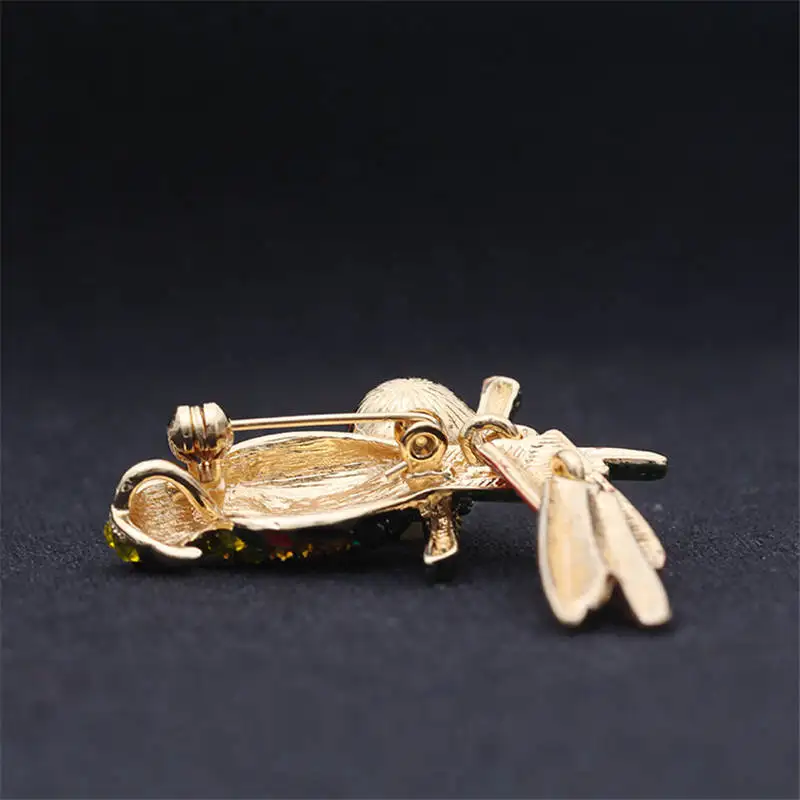 DoreenBeads стильный значок попугая птица с имитацией жемчуга Эмаль Булавка