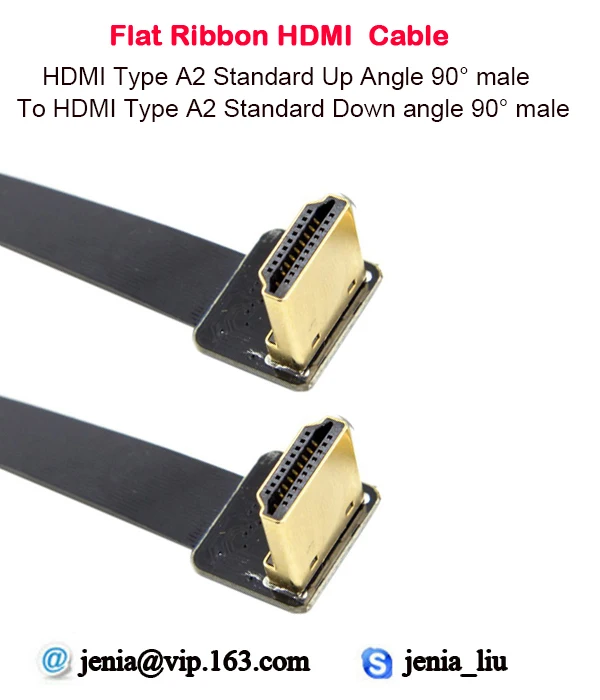 5 см/10 см/15 см/20 см/30 см плоский ультра тонкий HDMI кабель стандартный тип A2 под углом папа-папа Тип A2 угол наклона 90 градусов