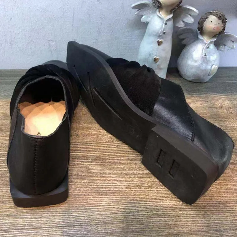 Careaymade-New Spring Style Originally Manual Customized Restoration Cowhide Literature Art Baitao Spiked Women's Single Shoes Careaymade-New Spring Style Originally Manual Customized Restoration Cowhide Literature Art Baitao Spiked Women's Single Shoes