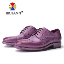 Мужские туфли из натуральной кожи ярких цветов; мужская повседневная мужская обувь с перфорацией типа «броги» на плоской подошве; размеры США 6-13;