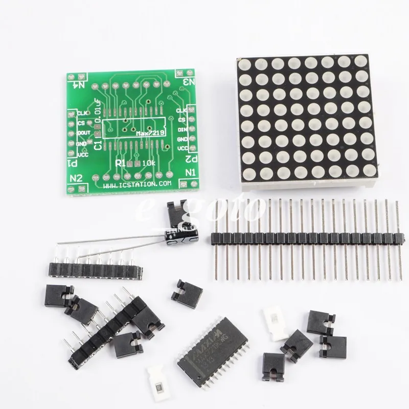 4pcs MAX7219 Dot Matrix Module Cascade Control Display Module DIY Kit