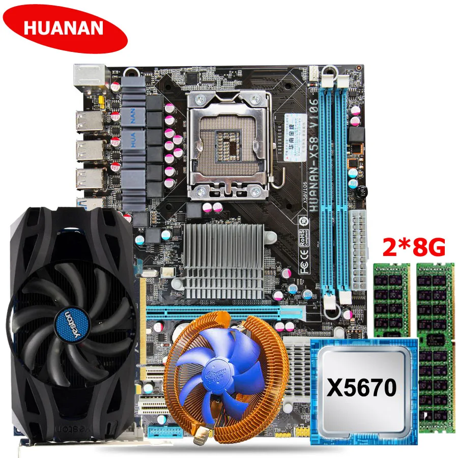 Build computer HUANAN X58 LGA1366 motherboard CPU memory