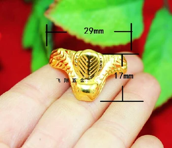 

20Pcs Golden foot / Furniture foot / foot box / alloy foot 29 * 17MM / four corners decorative feet