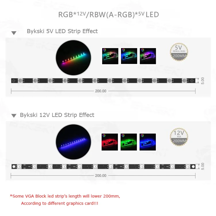 Bykski RGB VGA GPU Water Cooling Block for EVGA GTX1080 GTX1070