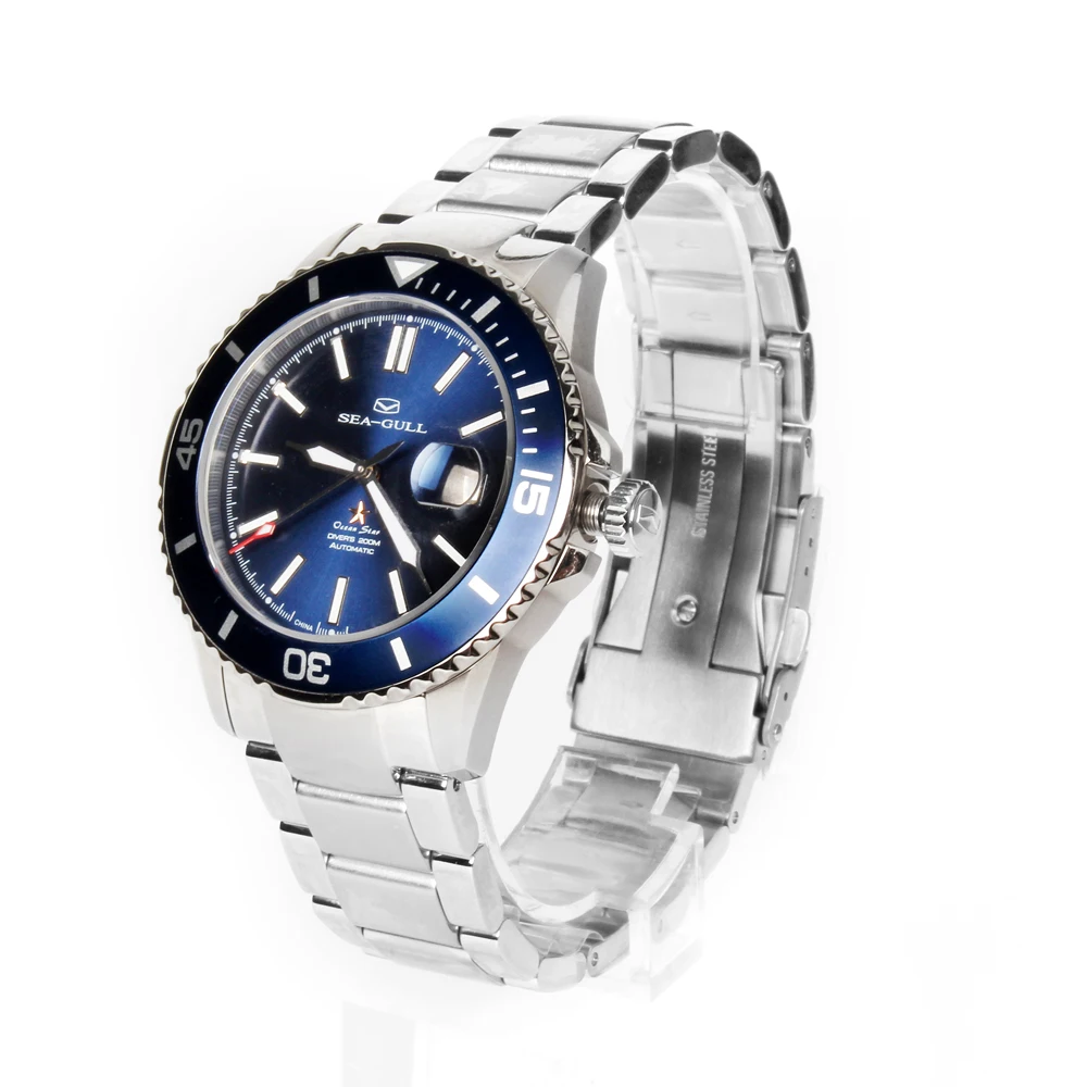 Часы мужские механические с синим циферблатом 20 бар 816 523|dial|dial watch |
