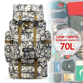 

70L Waterproof Climbing Bags Military Tactical Backpack Hiking Camping Bag Mountaineering Backpack Outdoor Sport Molle Backpack