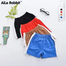 Детская одежда; коллекция года; новые летние детские шорты с рисунком; универсальная одежда в полоску сбоку. Спортивные штаны N368