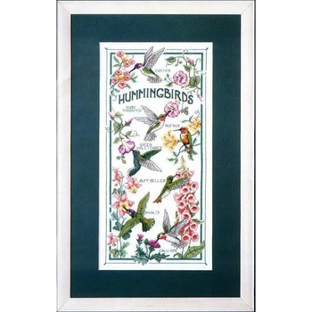 

Hummingbird and flowers Counted Cross Stitch animals stamped cross stitch set printed embroidery home decoration crafts needle