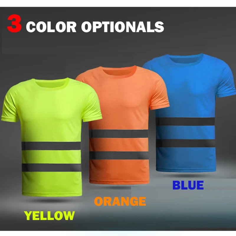 

Summer High visibility safety work shirt breathable work clothes safety reflective t-shirt safety polo shirt free shipping