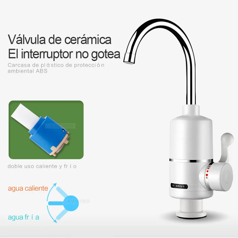Tankless Water Heater Electric Shower Instant Electric Water Heater Heating Kitchen Bathroom Instant Hot Water Heaters 3000W