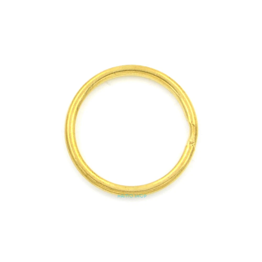 10pcs 20mm Round Keychain Split Key Ring Keyring Brass Gold Findings