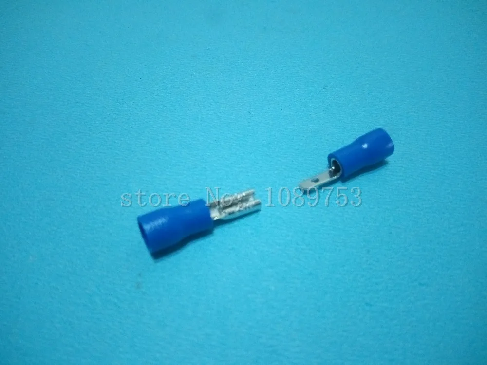 

50pcs Blue 2.8mm Spade Crimp Terminal 2.8 mm Male Female Pre Insulated Electrical Connectors for 16AWG - 14AWG Wire