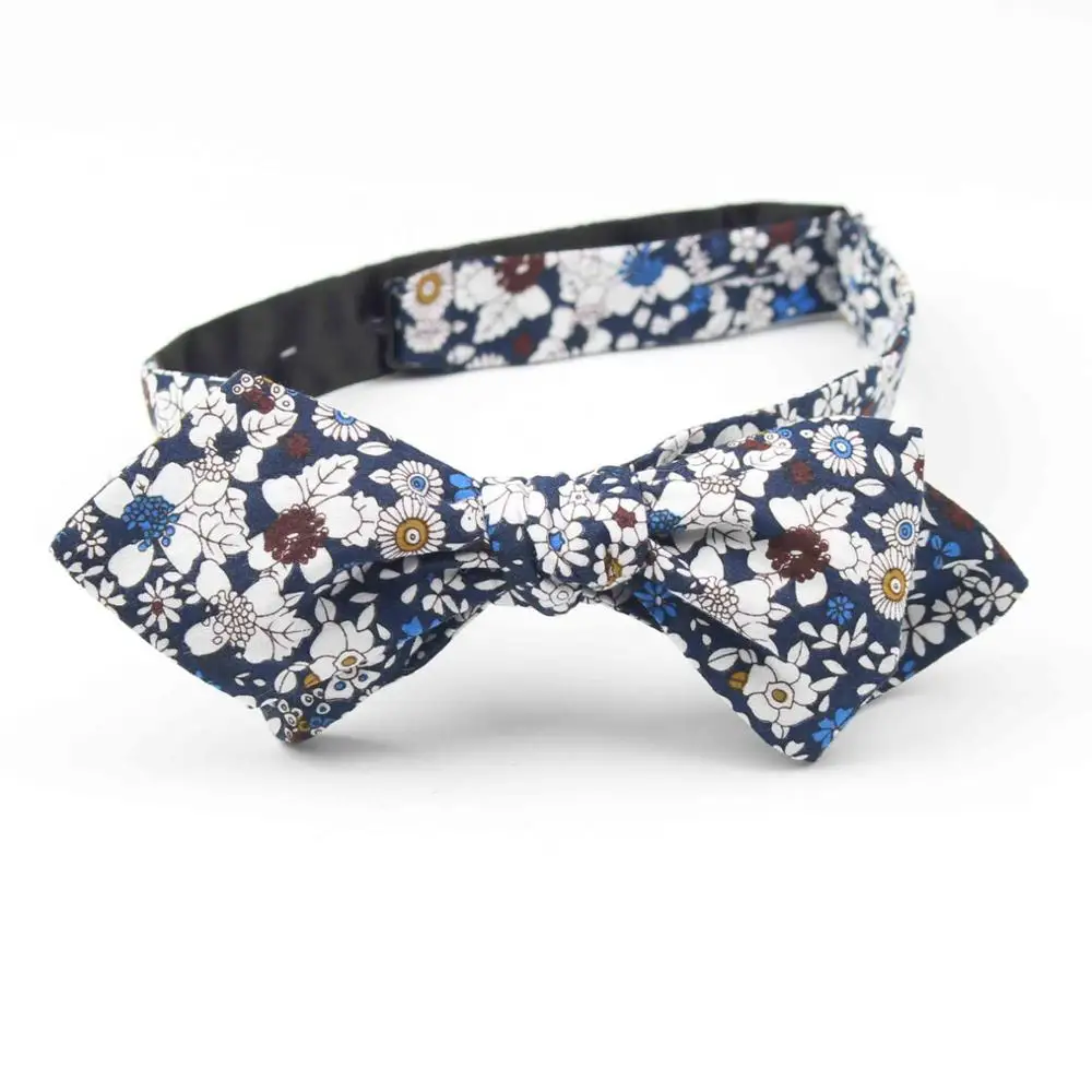 Мужские хлопковые галстуки-бабочки ручной работы, простые галстуки-бабочки, дизайнерские галстуки-бабочки с цветочным узором, галстуки-бабочки - Цвет: 11