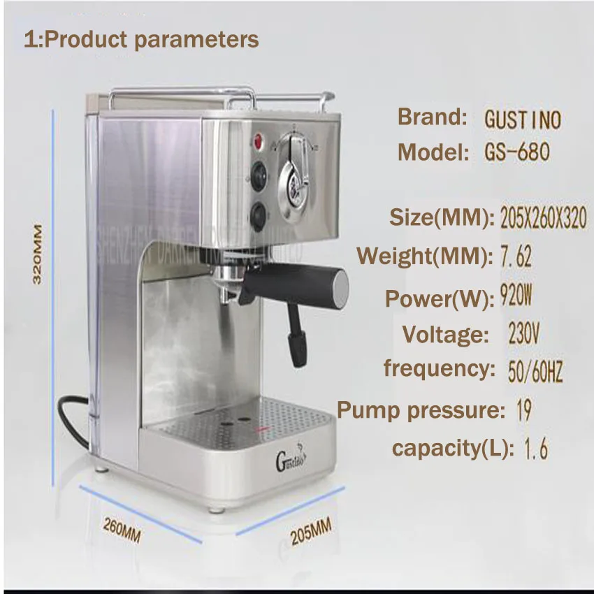 1pc 19 Bar Espresso Machine Most Por Semi Automatic 1pc 19 Bar Espresso Machine Most Por Semi Automatic Coffee Pressure In Makers From Home Liances On
