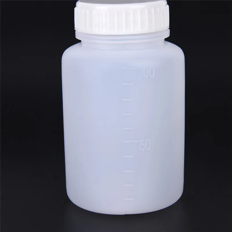 2 шт 100 мл цилиндр формы Прозрачное пластиковое хранилище для химикатов бутылка реагента