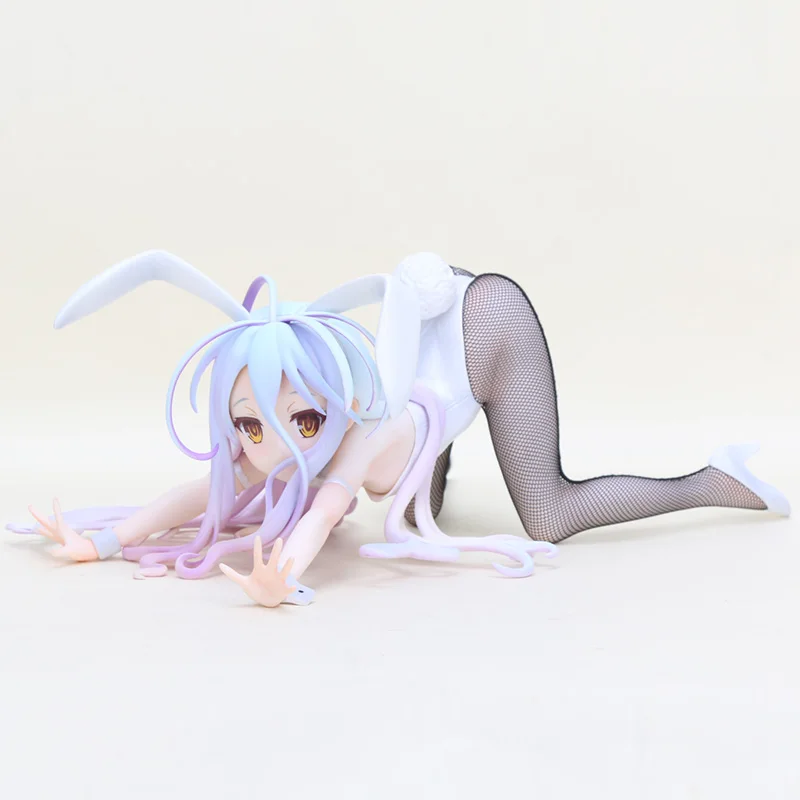 

Japanese Figure No Game No Life SHIRO rabbit girl Bunny Girl PVC Action Figure Toys 12cm for gift