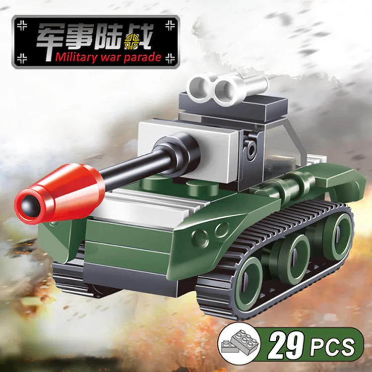 

HIGH QUALITY DIY Kid's Intelligence Military War Parade Blocks Tank Building Blocks Sets Bricks Kids Toys Gifts