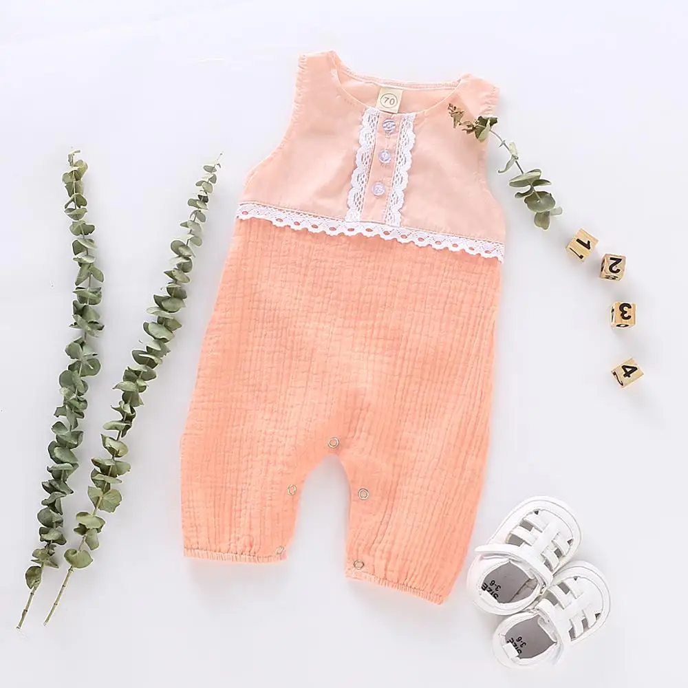 Summer Baby Clothing for Girls Sleeveless Jumpsuits Fashion Candy Color Newborns Bebes Rompers 0-18M Toddler Children's Overalls Summer Baby Clothing for Girls Sleeveless Jumpsuits Fashion Candy Color Newborns Bebes Rompers 0-18M Toddler Children's Overalls