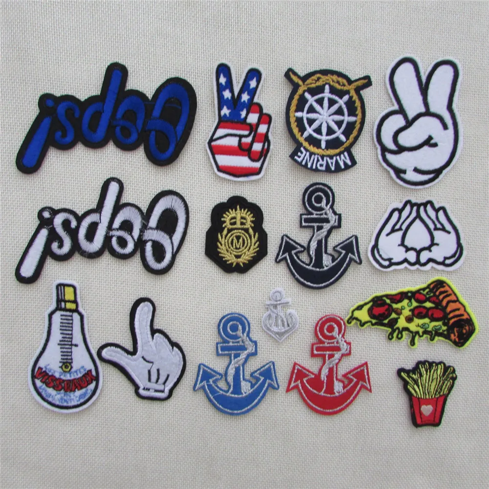 high quality mixture sell patches stripes hot melt adhesive applique