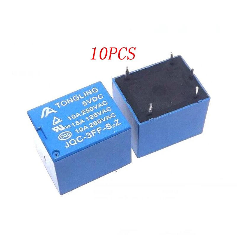 10PCS 5V DC Relay 5 Pin Conversion Type 10A Low Level Trigger Electric 19.2x15.4x15.4mm Spare Parts for RC Car/Boat Model | Игрушки и