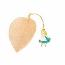 Симпатичные Алиса кролик металлические закладки сусальное золото вены книги Марка Высокое качество подарок закладки школьные принадлежности