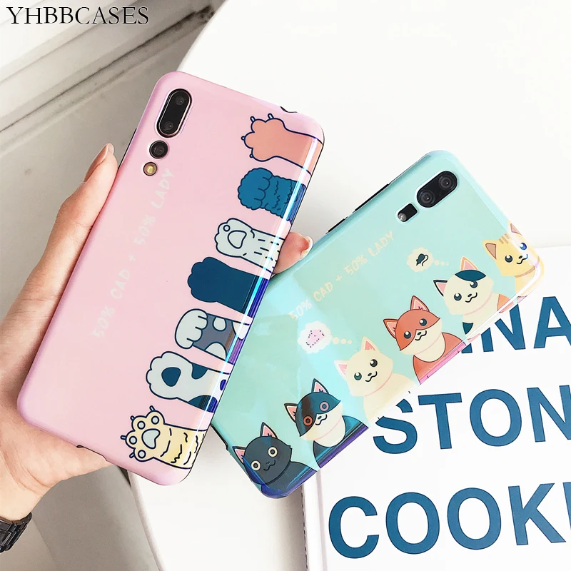 YHBBCASES Blu-Ray чехол для телефона huawei mate 20 10 Pro Чехол s с мультяшным животным коготком P30