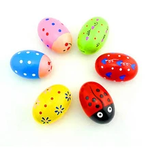 Новинка 6 шт деревянная перкуссия музыкальные яйца maracas яичные Шейкеры Детские игрушки производитель шума