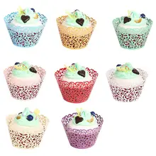 10 шт. Горячая маленькая лоза кружевная лазерная резка обертка для кексов форма для порционной выпечки полый бумажный торт чашка DIY Свадьба для выпечки фонданта кекс