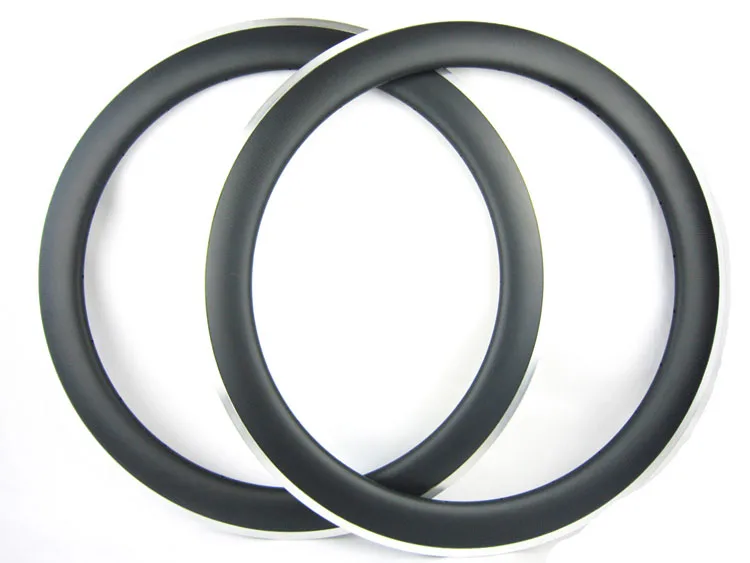 60mm Clincher Alloy Brake Surface 25mm Width 700C High Quality Full Carbon Rims One Pair 700C