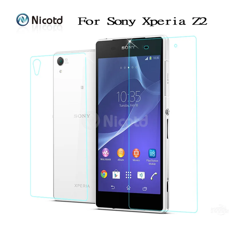 2 шт./лот 9H 0,3 мм 2.5D переднее+ заднее закаленное стекло для sony Xperia Z3 Compact Z1 Z2 Z4 Z5 Премиум Противоударная защита экрана