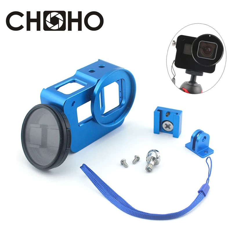 

For GoPro HERO 5 6 7 Black Frame Housing Case Shell + UV Filter CNC Aluminum Alloy Hard Protective Cage For Go Pro Accessories