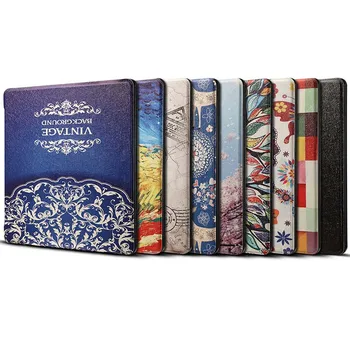 

Painted Case For Amazon Kindle Oasis 2 2017 Version Patterned PU Leather + Hard PC Smart Case Cover Skin