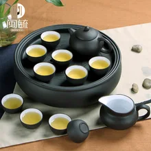 Фиолетовая глина yixing чайный сервиз, кунг-фу керамический чайный чайник с лотком для друга подарок