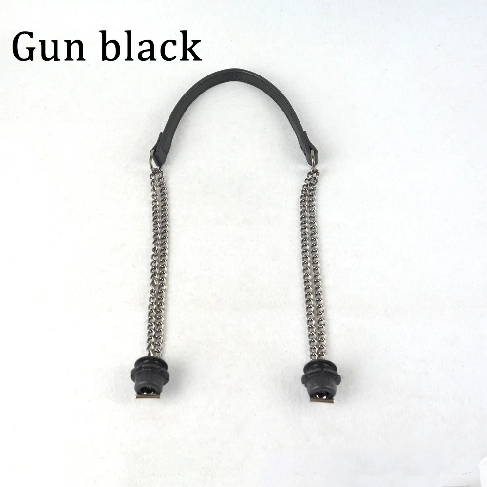 Gun black Tanqu 1 шт. Obag Серебряная длинная двойная цепь OT T OBag ручки для Obag EVA O сумка женская сумка на плечо - Цвет: Gun black