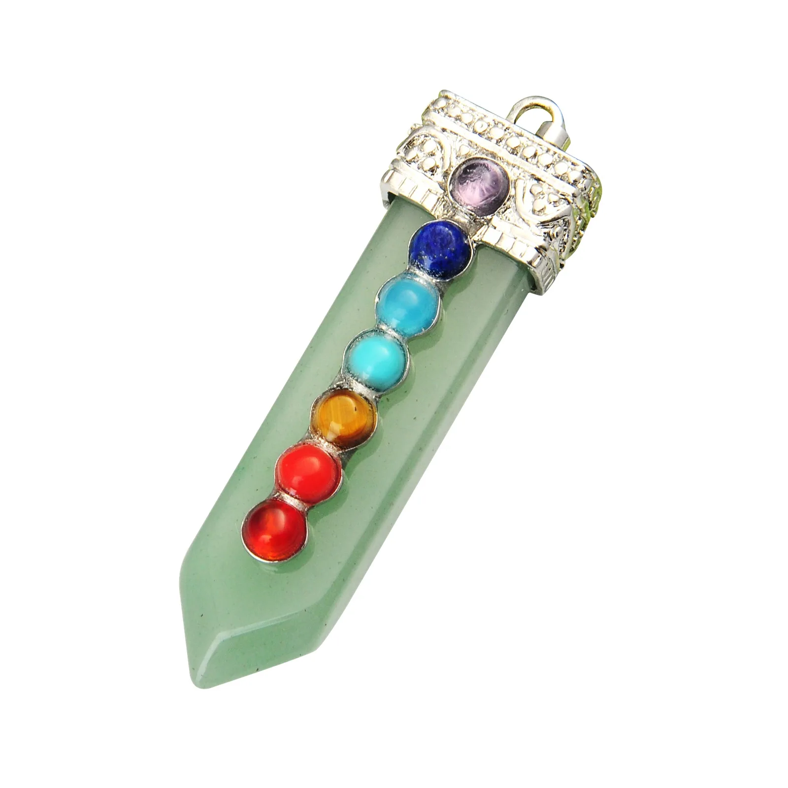 JOYA 2019 New Valentine's Day Gift Lady Pendant Natural Crystal Seven Chakra Sword Stone | Украшения и аксессуары