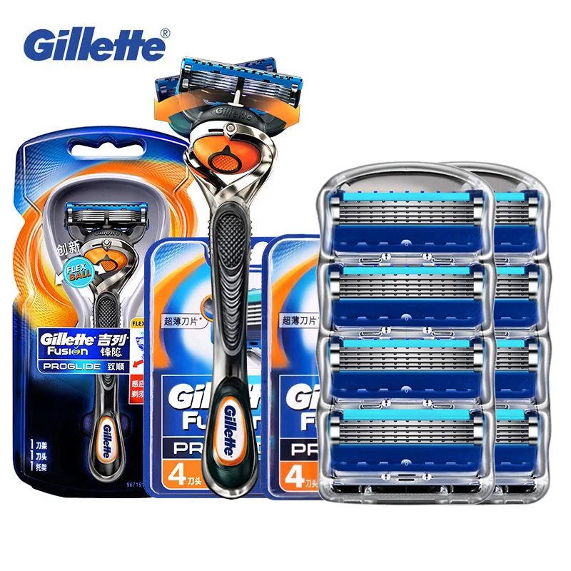 Original Men Razor Blades Compatible for Gillette Fusion Razor Proglide Manual Shaving Shaver Face Care Safety Razor Cassetes