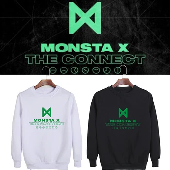 

MONSTA X Album THE CONNECT With The Same Paragraph Loose Round Neck Pullover Sweater Men And Women Dropshipping